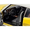 1972 Pontiac GTO LeMans Monarch Yellow with GTO Stripes and White Vinyl Top Limited Edition 1/18 Diecast Model Car by ACME - 3 of 4