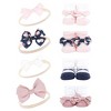 Hudson Baby Infant Girl 16Pc Headband and Socks Set, Blue Blush Floral Pink Yellow Flower, One Size - 2 of 3