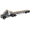 International HX520 Tandem Tractor Light Gray with 53' Flat Bed Trailer 1/50 Diecast Model by Diecast Masters - 4 of 4