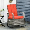 PE Rattan Rocking Recliner with Footrest - 2 of 4