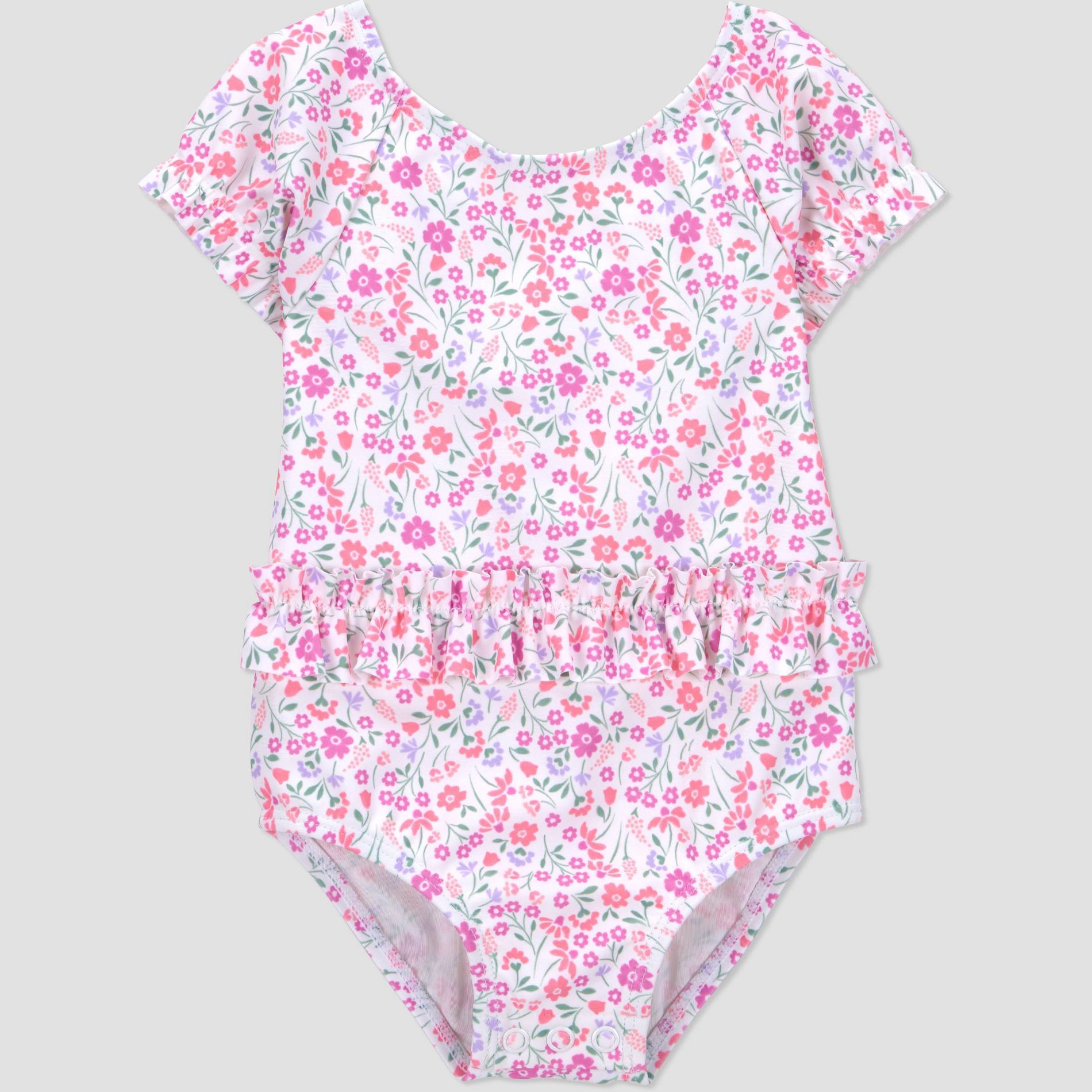 Carter's Just One You® Baby Boys' Sea Turtle Long Sleeve Rash Guard and Swim Trunk Set - Orange/Pink