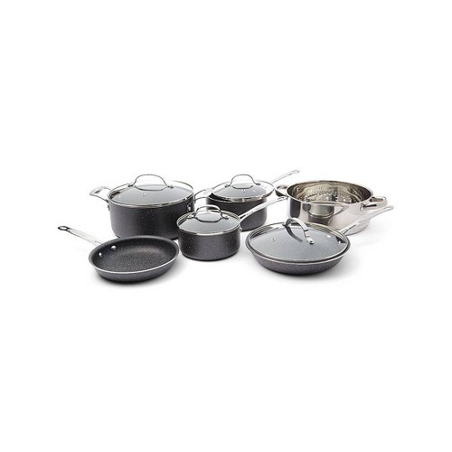 As Seen on TV 10pc Granite Stone Diamond Cookware Set, Gray, by As Seen