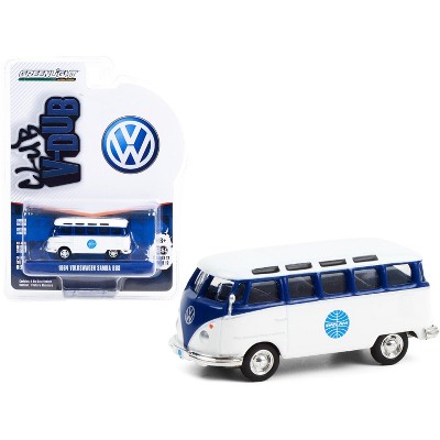 1964 Volkswagen Samba Bus "Pan Am Airways" Blue and White "Club Vee V-Dub" Series 12 1/64 Diecast Model by Greenlight