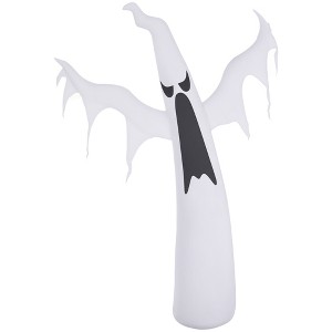 Aghana Digitals 6' White Halloween Inflatable Ghost: LED Light Up Blow Up Yard Decor with Fan, - 1 of 4