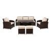 6 Piece Outdoor Patio Furniture Set with Cushions and Coffee Table - 3 of 4