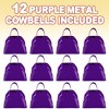 ArtCreativity 3" Purple Metal Cowbell Noisemakers - Pack of 12 - 3 of 4
