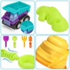 Kids Beach Toys Set | Foldable Soft PP Sand Bucket w/Shovel Rake & Molds | Outdoor Sandbox & Fishing Toys for Toddlers Boys Girls - 2 of 4