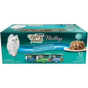 Purina Fancy Feast Medleys Gourmet Wet Cat Food with Garden Greens In Sauce - 3oz /12ct - 1 of 3