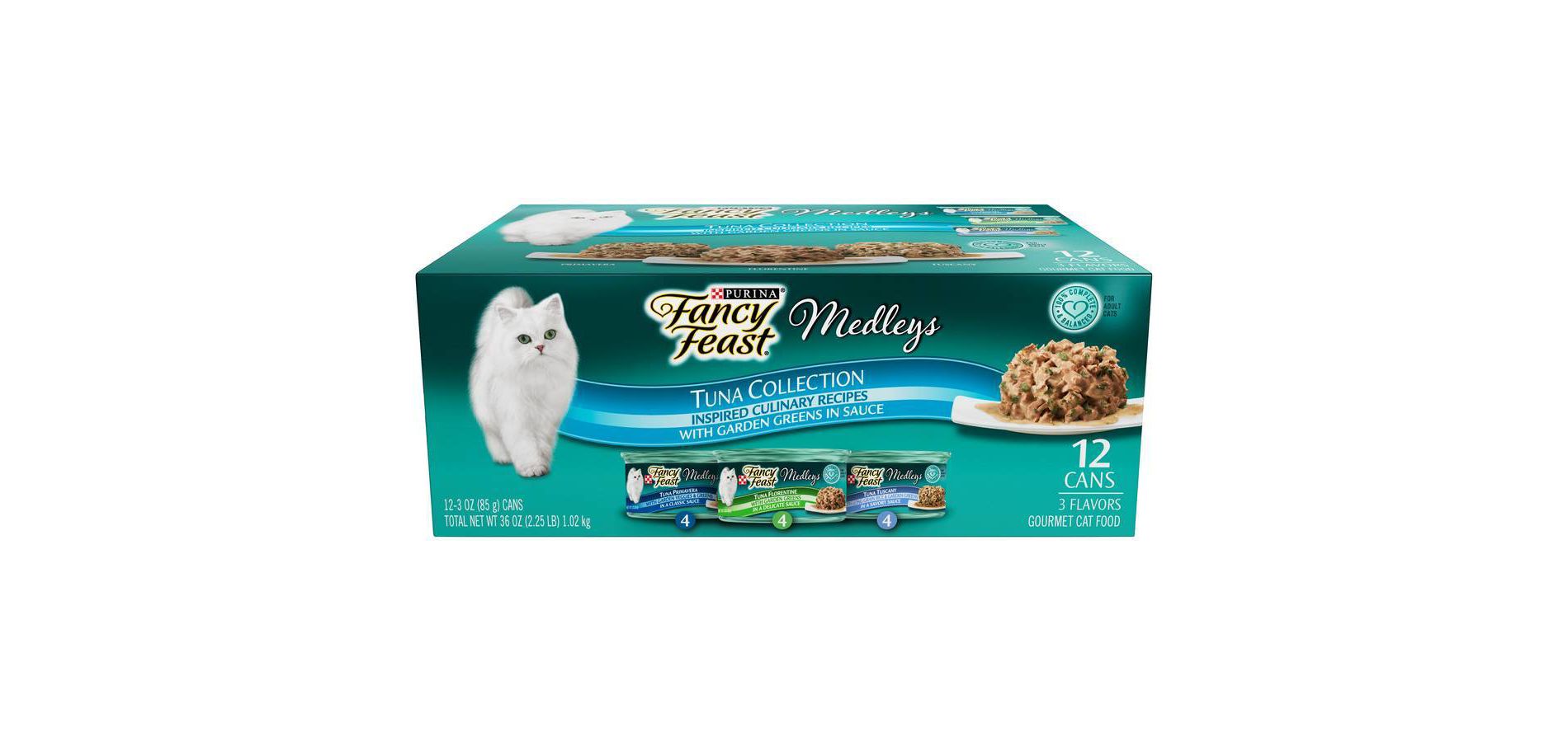 Purina Fancy Feast Medleys Gourmet Wet Cat Food with Garden Greens In Sauce - 3oz /12ct