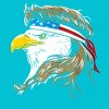 Men's Design By Humans July 4th Eagle Mullet American Flag By corndesign T-Shirt - 2 of 2
