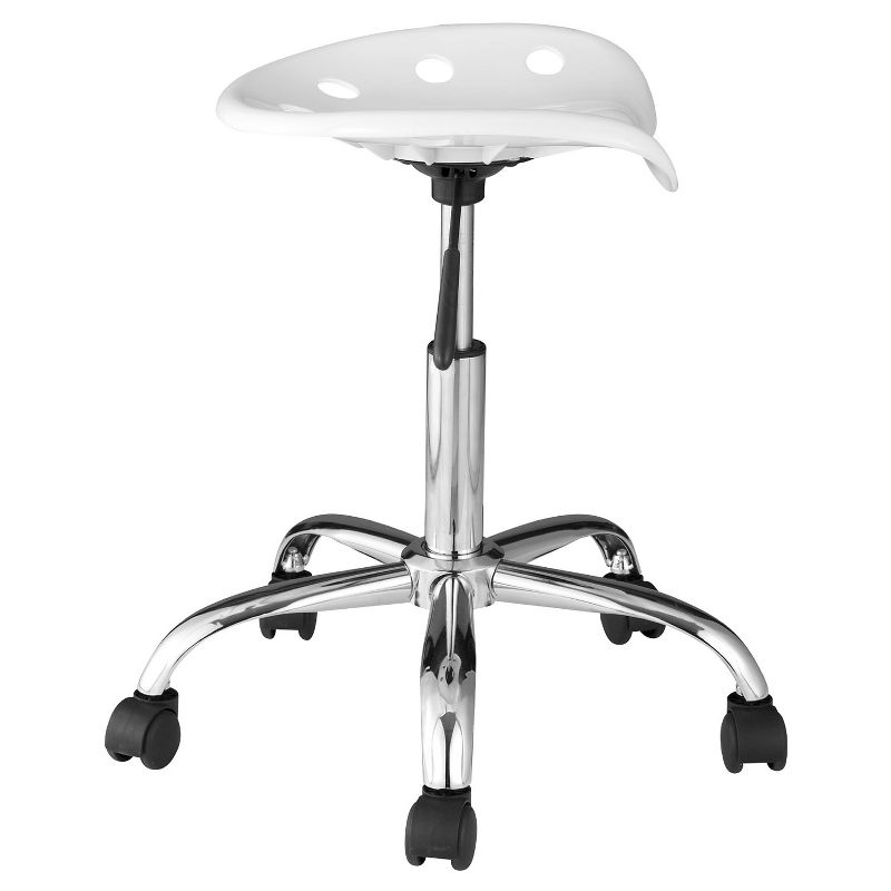 OneSpace 60-101401 Computer Task Chair with Tractor Seat, White, 5 of 7