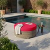 Universal Large Round Ottoman, Willow Flat Wicker with Sunbrella Seat Cushion, 34 in L x 34 in W x 18 in H - 2 of 4