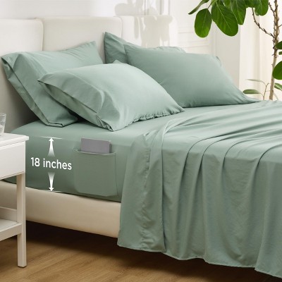 Deep Pocket Queen Sheets - Prewashed Ultra-Soft Queen Sheet Set, Fits Mattresses Up to 18 Inches Thick, Breathable & Secure Fit, Hotel Luxury Bedding