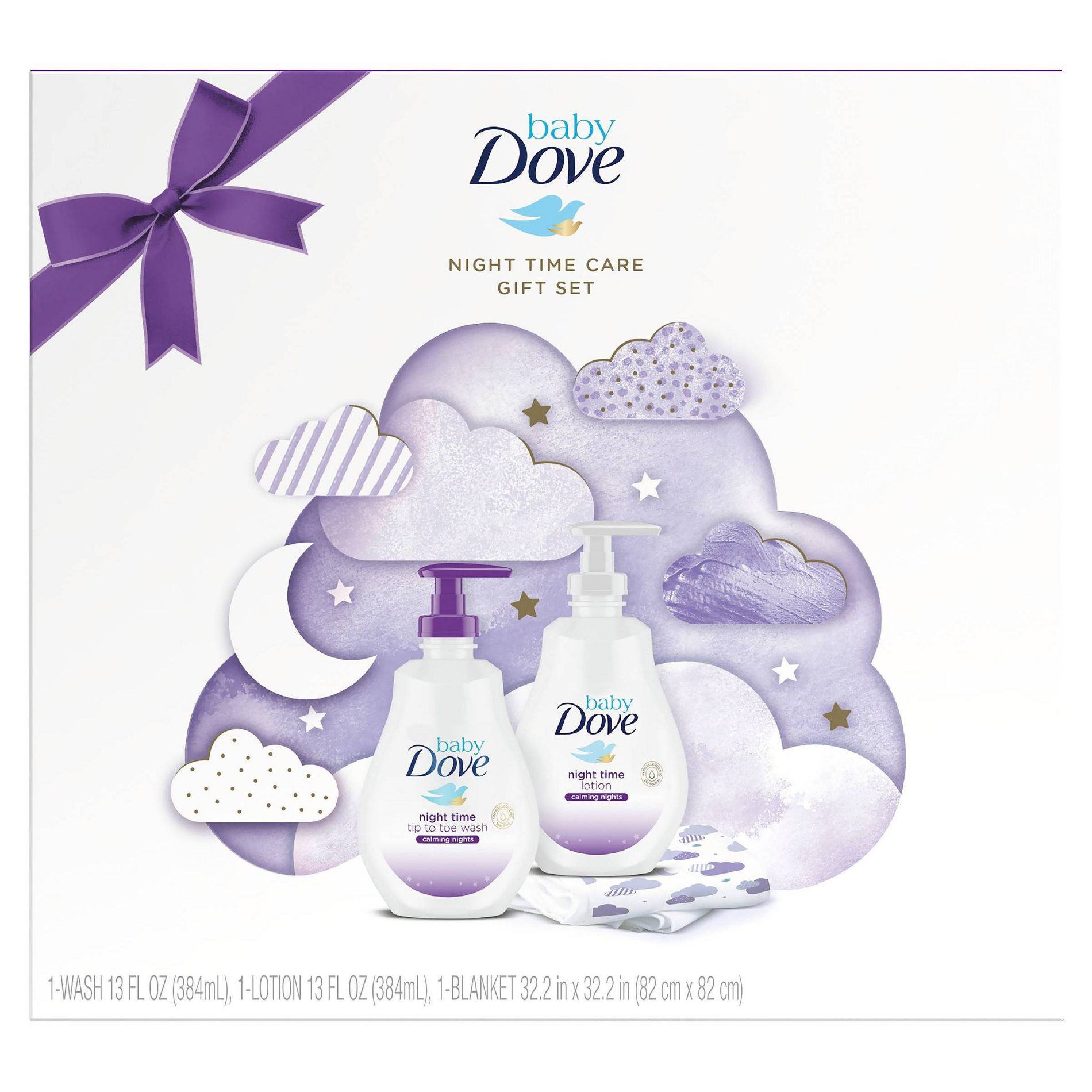 Baby Dove Calming Nights Gift Set - 3pc: Hypoallergenic, Paraben-Free, Phthalate-Free, Bath Oil