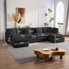 Mjkone 132'' Oversized Modular Sectional Sofa, U-Shaped Couch with 2 Ottomans, 6-Seat Chenille Fabric Upholstered Deep Seat Sofa - 2 of 4