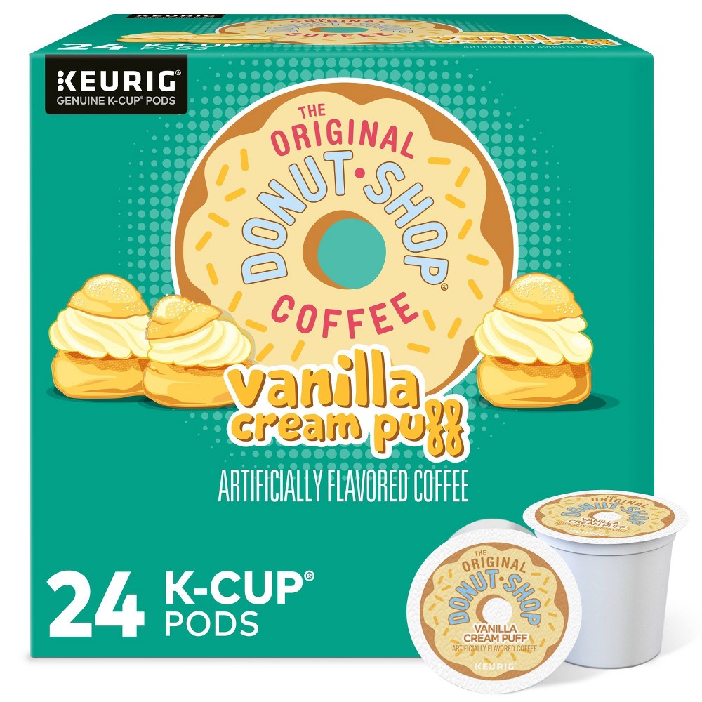 Photos - Coffee 24ct The Original Donut Shop Vanilla Cream Puff Keurig K-Cup  Pods F