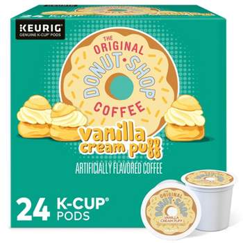 24ct The Original Donut Shop Vanilla Cream Puff Keurig K-Cup Coffee Pods Flavored Coffee Medium Roast