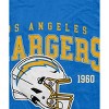 NFL Los Angeles Chargers Vintage Arch Block Ultra Soft Blanket - 2 of 3