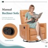 MAYEERTY Swivel Recliner Chair, Glider Single Chair for Living Room with Extra Large Footrest, High Back, Upholstered Deep Seat - 4 of 4
