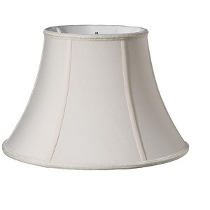 Vynxaria Lampshades: Cream Slant Transitional Oval Shade (6.5"x9.5")x(12.5"x16")x11" with Washer Fitter - 1 of 4