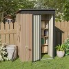 ORRD 5×3 FT Metal Garden Shed, 4.27×2.42 FT Outdoor Storage with Pent Roof & Hinged Door - 2 of 4