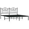 vidaXL Metal Bed Frame, Bed Base with Headboard, Bedstead for Bedroom Living Room - 3 of 4