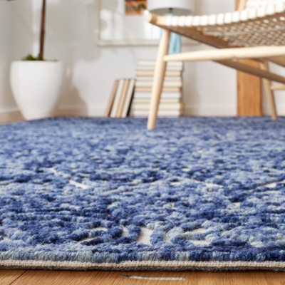 Trace TRC701 Hand Tufted Area Rug - Navy/Ivory - 6'x9' - Safavieh.