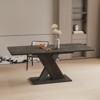 SKRAN Extendable Console Table with Modern Marble Design, Sturdy MDF Construction, Ideal for Home and Commercial Use - 2 of 4