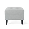 Sapphtopaz 28.25" Ottoman Bench, Ottoman Padded Seat Cushion, Wood Legs for Living Room, Bedroom - 4 of 4