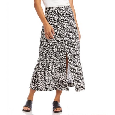 Women's Button Front Midi Skirt - Karen Kane