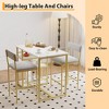 3-Piece Counter Height Dining Set - Pub Table with Storage & Upholstered Stools for Small Spaces - 4 of 4
