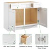 LOVMOR 21-in. D x 34.5-in. H in Plywood Vanity Sink Base Kitchen Cabinet with Drawers without Top for Kitchen, Bathroom, Living Room - 3 of 4