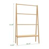 Bamboo Ladder Towel Rack, Freestanding Clothing Rack with Storage Shelf, Bathroom Drying Stand, Display Stand for Bedroom Dressing Room Laundry - 3 of 4