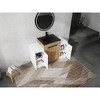 Vynxaria 48 in. Single Freestanding Glossy White Imitation Oak Plywood Bath Vanity with Black Ceramic Top KD-PACKING Ready to Assemble - 4 of 4