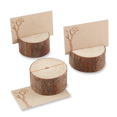 rustic table card holders