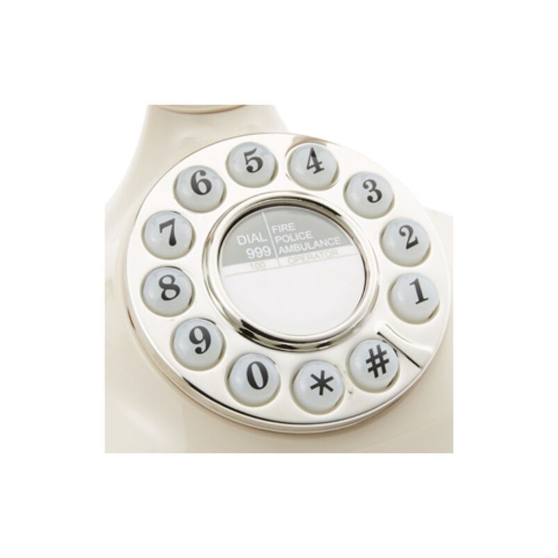 GPO Retro GPOPRLPBCR Pearl Classic Desktop Push Button Telephone - Cream, 2 of 7