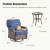 Buenhomino Patio Furniture Set with 5-inch Thick Cushion, Outdoor High Back Swivel Rocker Patio Chairs, 6PCS Wicker Conversation Set for Deck, Yard - 3 of 4
