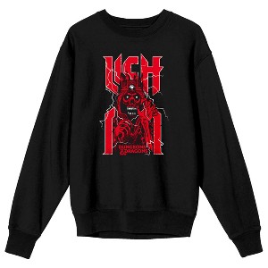 Dungeons & Dragons Red Lich Men's Black Long Sleeve Sweatshirt - 1 of 2