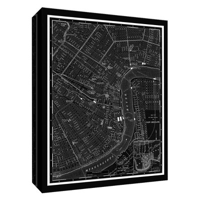 11" x 14" City Map I Decorative Wall Art - PTM Images