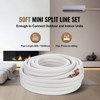 VEVOR 50FT Mini Split Line Set, 1/4" & 3/8" O.D Copper Pipes Tubing and Triple-Layer Insulation, for Mini Split Air Conditioning Refrigerant, White - 3 of 4