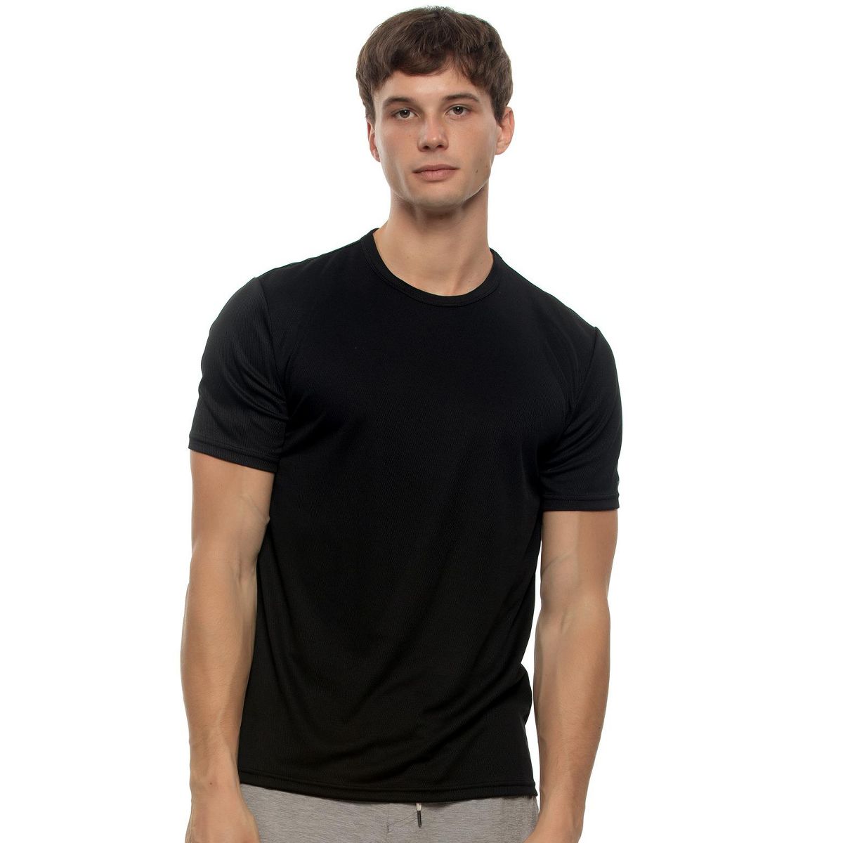 Men's Turbo Dry Crew Neck Active T-Shirt - Moisture-Wicking, Breathable, Lightweight Mesh - Felina