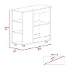 NicBex 1 Drawer Rolling Kitchen Island Cart with 2 Open Shelves,Kitchen Island on Wheels with Storage,Island Table for Kitchen - 3 of 4