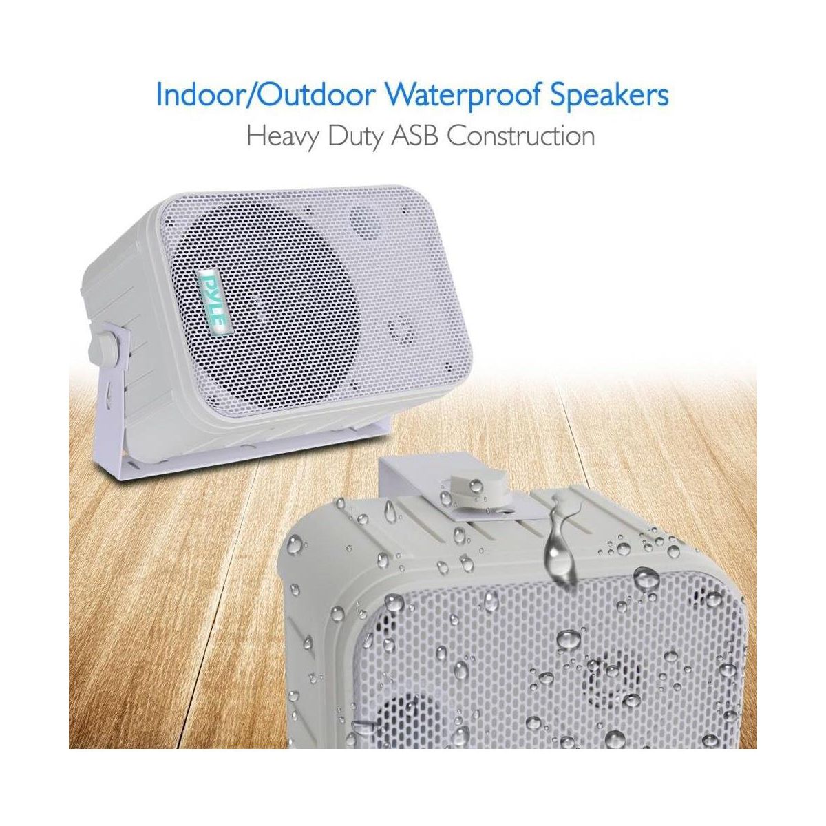Dual Waterproof Outdoor Speakers for Patio with Powerful Sound, All Devices Compatible, Easy Setup - thumbnail 5