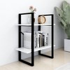 vidaXL 2-Tier Book Cabinet White 23.6 in.x11.8 in.x27.6 in. Engineered Wood - 3 of 4