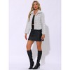 INSPIRE CHIC Women's Collar Warm Winter Outwear Cropped Faux Fur Fluffy Coat - 2 of 4