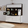 Famapy White & Black Large - scale Kitchen Cabinet Buffet: Modern Design with Ample Storage Pantry Cabinet - 3 of 4