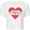Women's - Star Wars - Valentine Heart Logo Cropped Graphic T-Shirt - 2 of 4