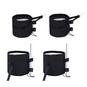 EAGLE PEAK Pop up Canopy Tent Weight Bags 160 lbs Pack of 4, Gazebo Sand Bags 4pcs Per Set, Black - 1 of 4