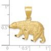 Black Bow Jewelry 14k Yellow Gold Satin and Diamond Cut Bear Pendant, 24mm - 4 of 4