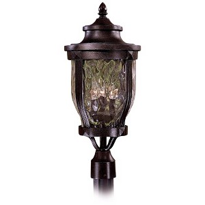 Minka Lavery Vintage Outdoor Light Fixture Corona Bronze 24" Clear Hammered Glass for Post Exterior Deck House Porch Yard Patio - 1 of 3